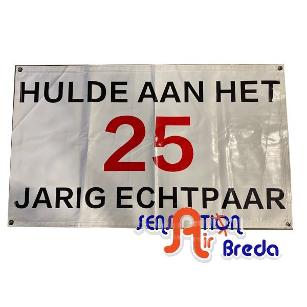 Banner hulde 25 jaar echtpaar Banner hulde 25 jaar echtpaar